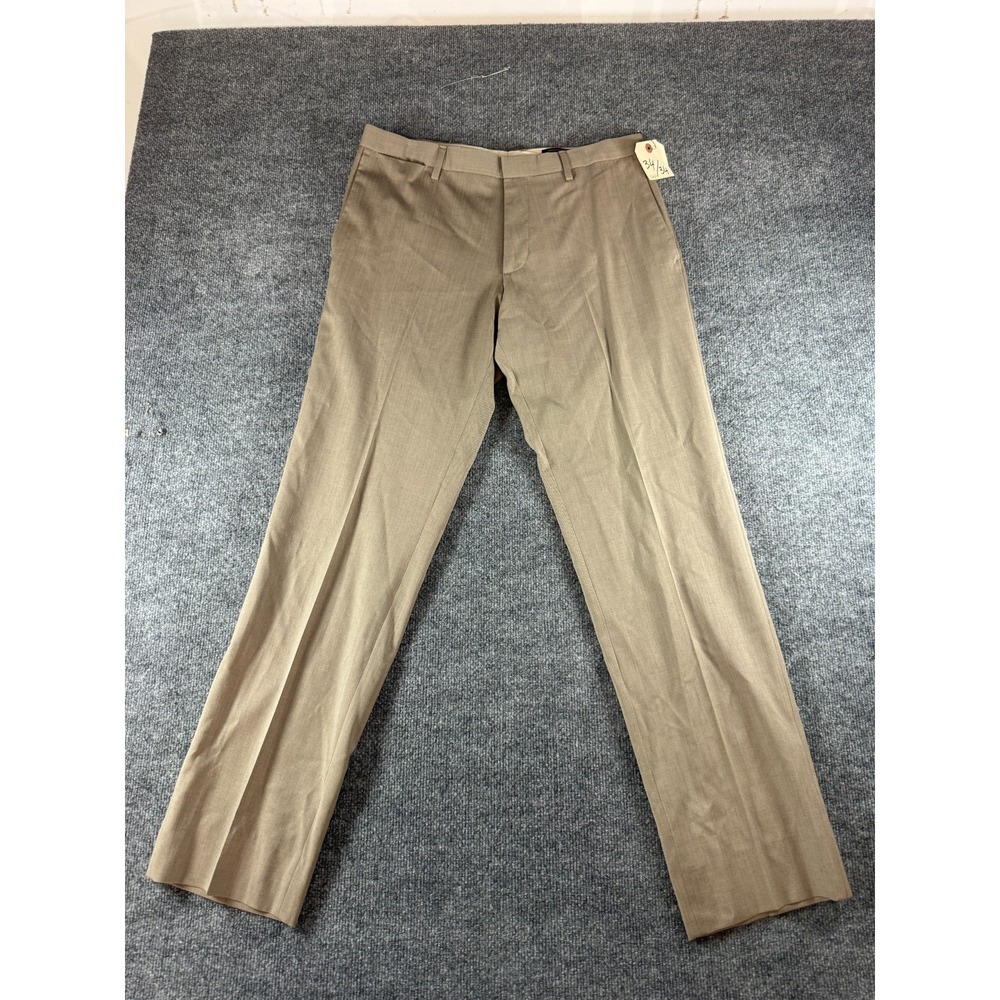 Banana Republic Dress Pants Mens 34x34 Brown Wool Modern Slim Fit Office Career
